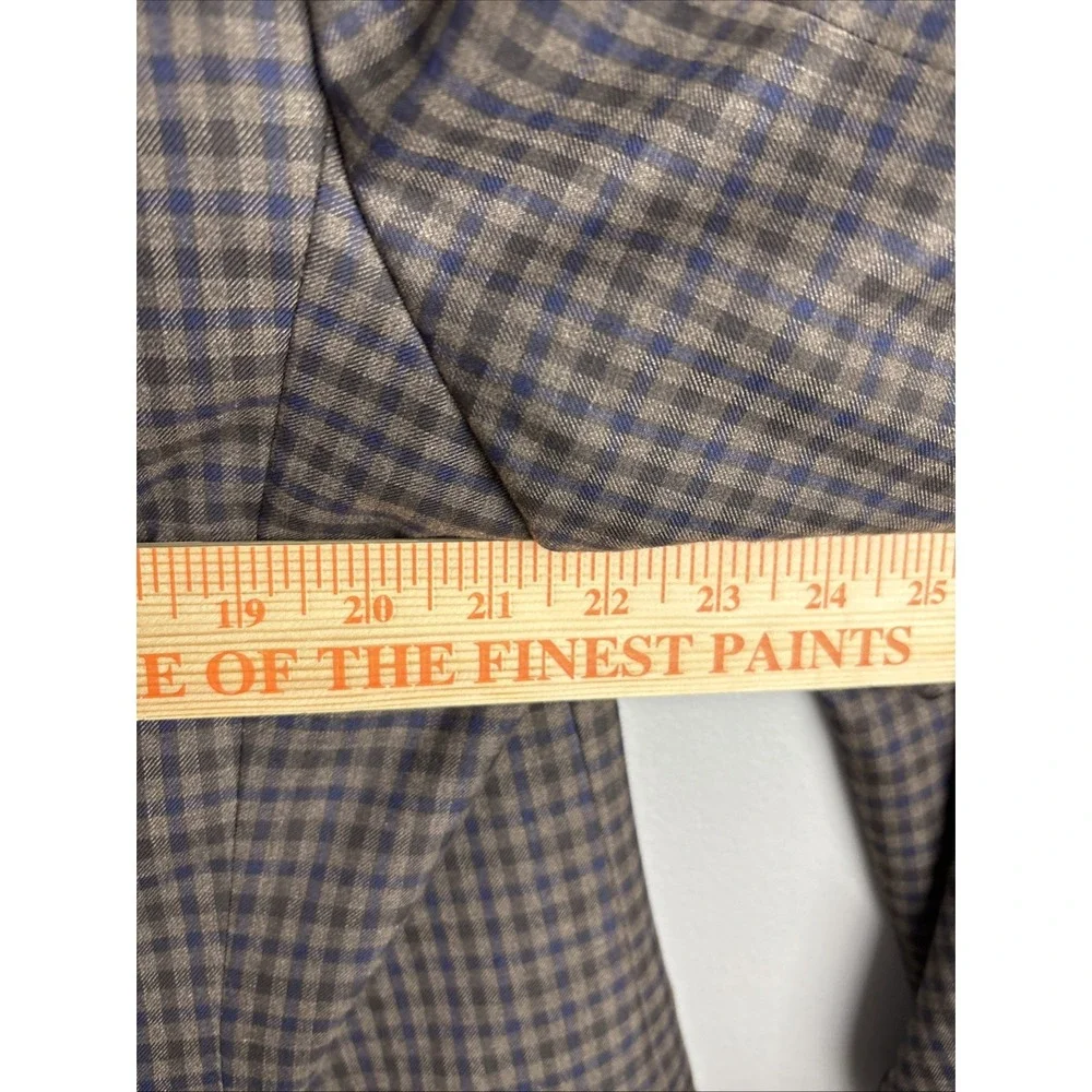 Tommy Hilfiger Men's 42L Sport Coat Blazer Brown Glen Plaid‎ Lined Check